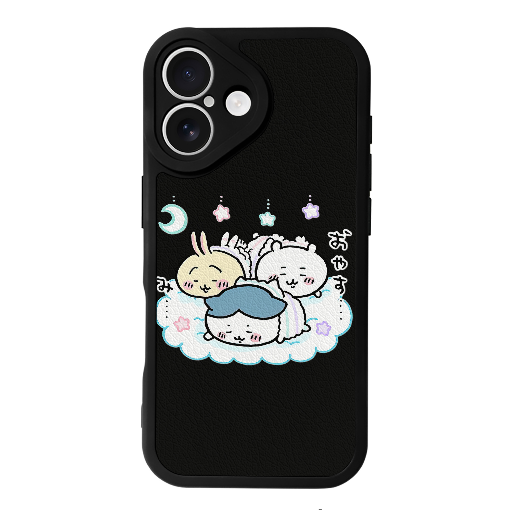 （画像用） ちいかわ ハチワレ Chii-kawa hachiware 【iPhone 16シリーズ対応】シリコンスマホケース（レザー調） 材質：シリコン